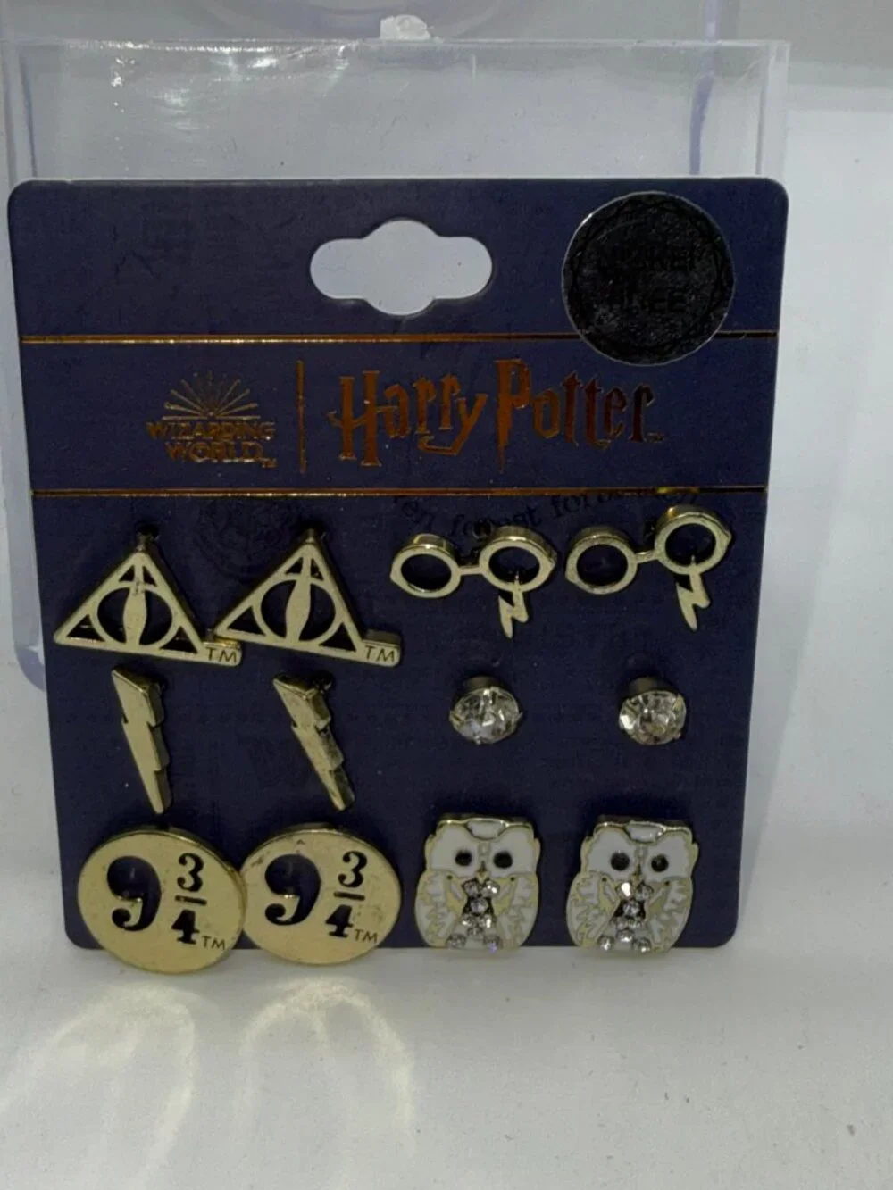 Bioworld Harry Potter 6-Pair Earring Set NWT Gold Tone